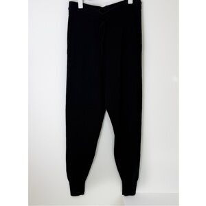 360 Cashmere Erica Black Cashmere Joggers Pants Medium